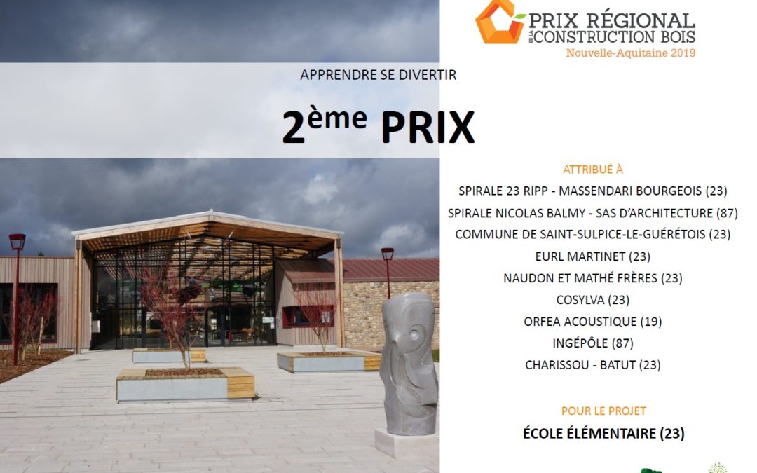 Prix régional de la construction bois Nouvelle-Aquitaine 2019